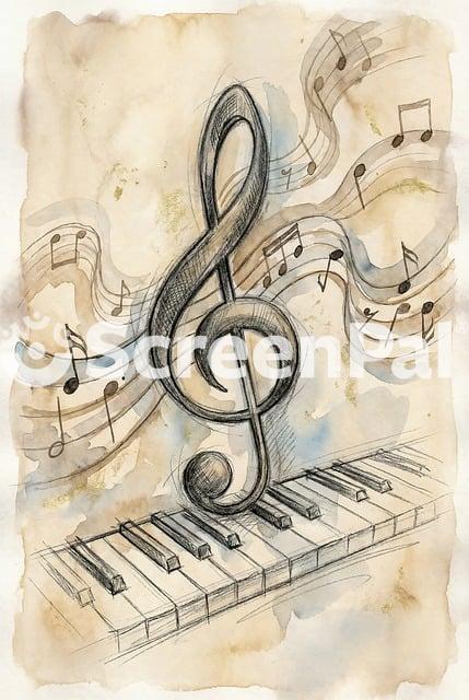 Music Piano Treble Clef Notes