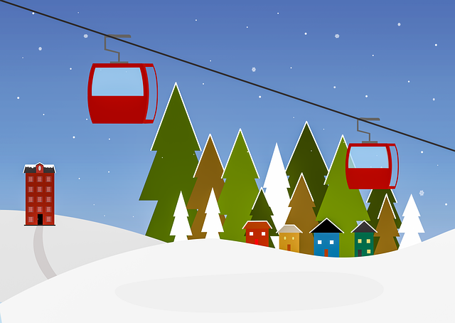 Ski Lift Red Gondola