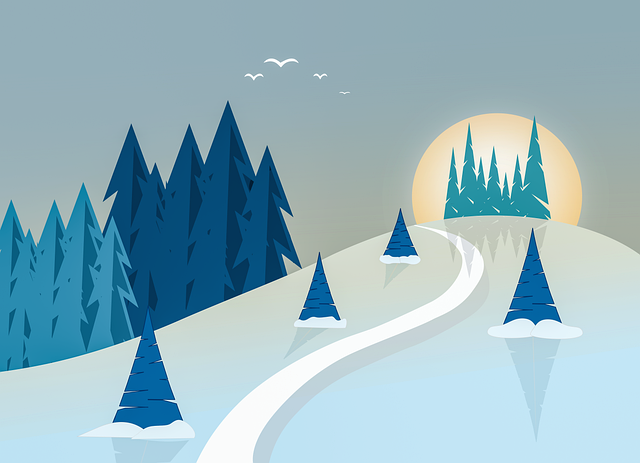 Winter Drawing Abstract Art Design