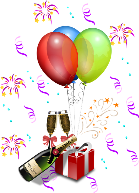 Anniversary Balloons Bottle Bucket