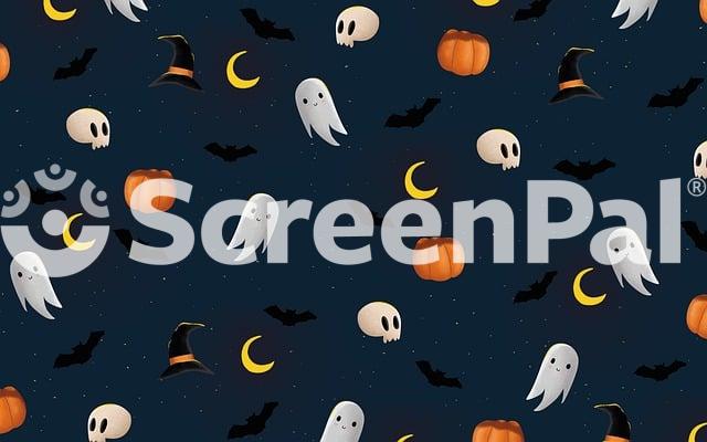 Halloween Ghost Pumpkin Bat Skull