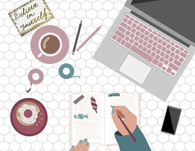 Laptop Desk Flat Lay Coffee