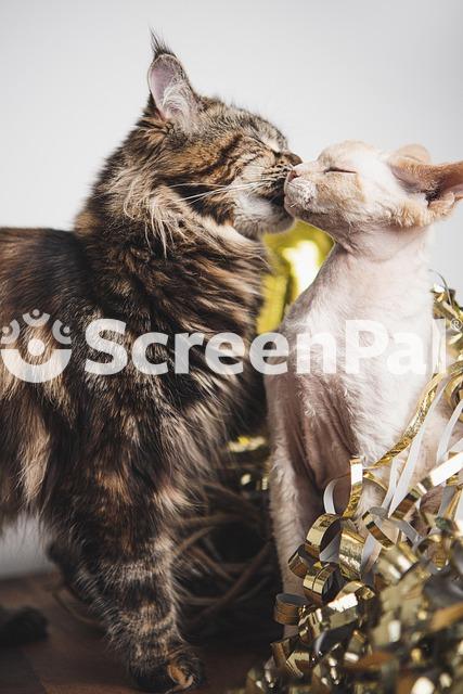 Cat Couple Pet Devon Rex