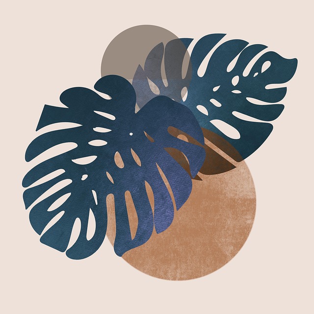 Circle Monstera Background