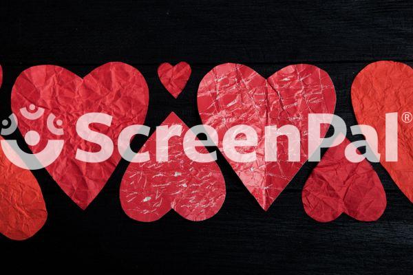 Red Heart Shaped Paper Cut Out