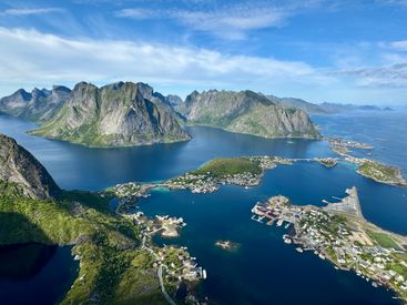 Aerial View Of Lofoten Islands Norway