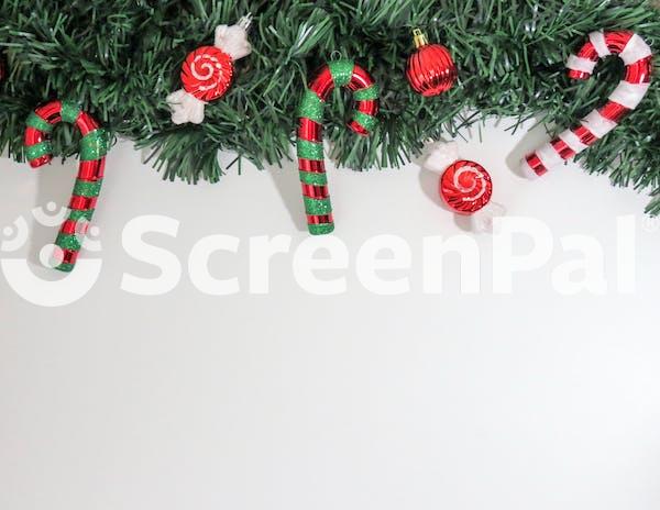 Close Up Of Christmas Decorations Hanging On Tree