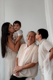 Family Generations Grandmother With Children