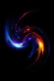 Vivid Cosmic Swirl Of Colors In Space
