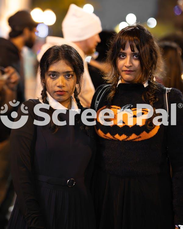 Halloween Costumes In Downtown Chicago Night Parade