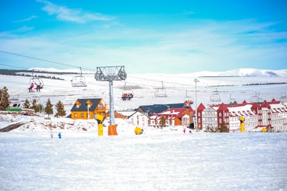 Vibrant Winter Scene At Kars Ski Resort
