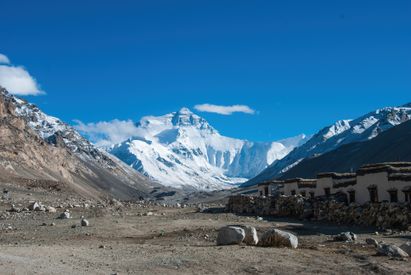 Panoramic View Of Mount Everest From Tibet