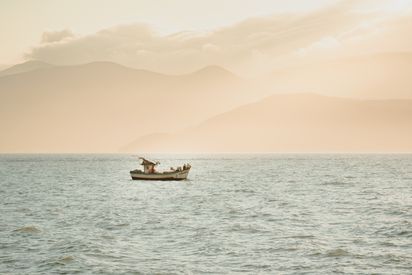 Fishing Boat At Sunrise In Santa Catarina Brazil