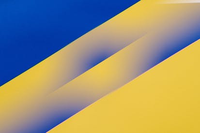 Multiple Patterns Of Blue And Yellow Stripes
