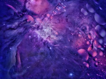 Close Up Purple Shapes And Bubbles