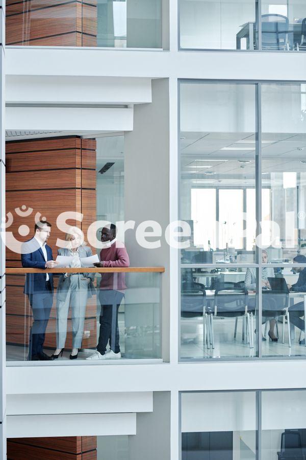 People In A Modern Building