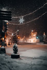 Town In Christmas Decorations